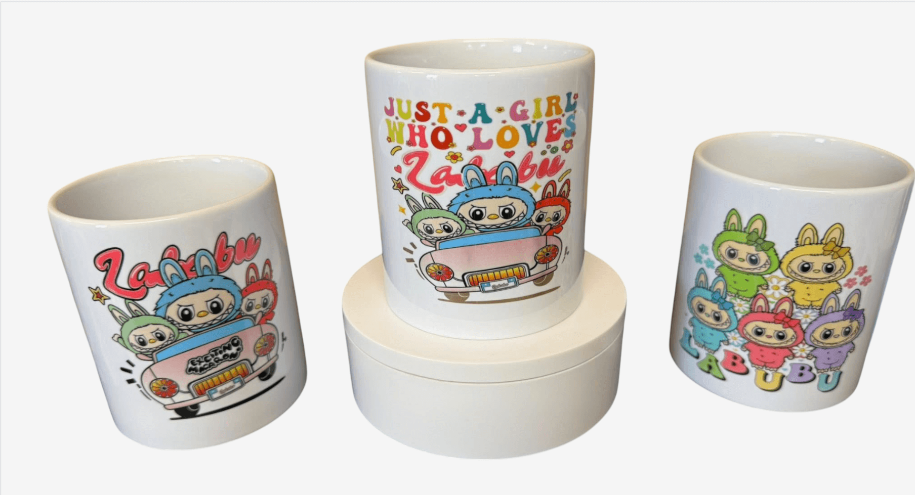 Labubu Character Mugs - Printed Mugs by Superior Embroidery Armagh