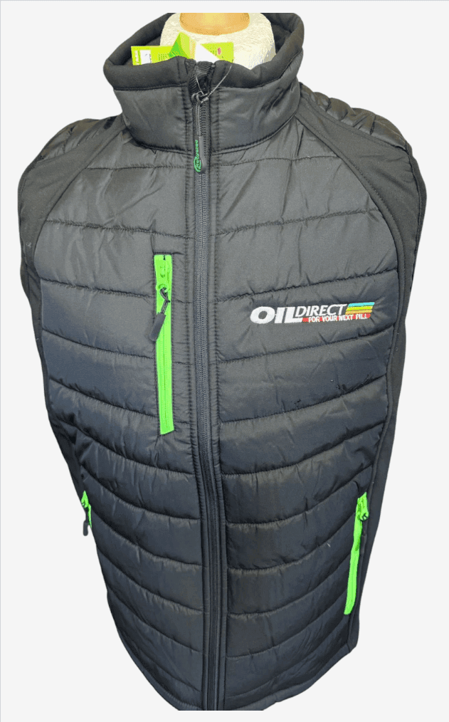 Oil Direct Bodywarmer - Gilet Embroidery by Superior Embroidery Armagh